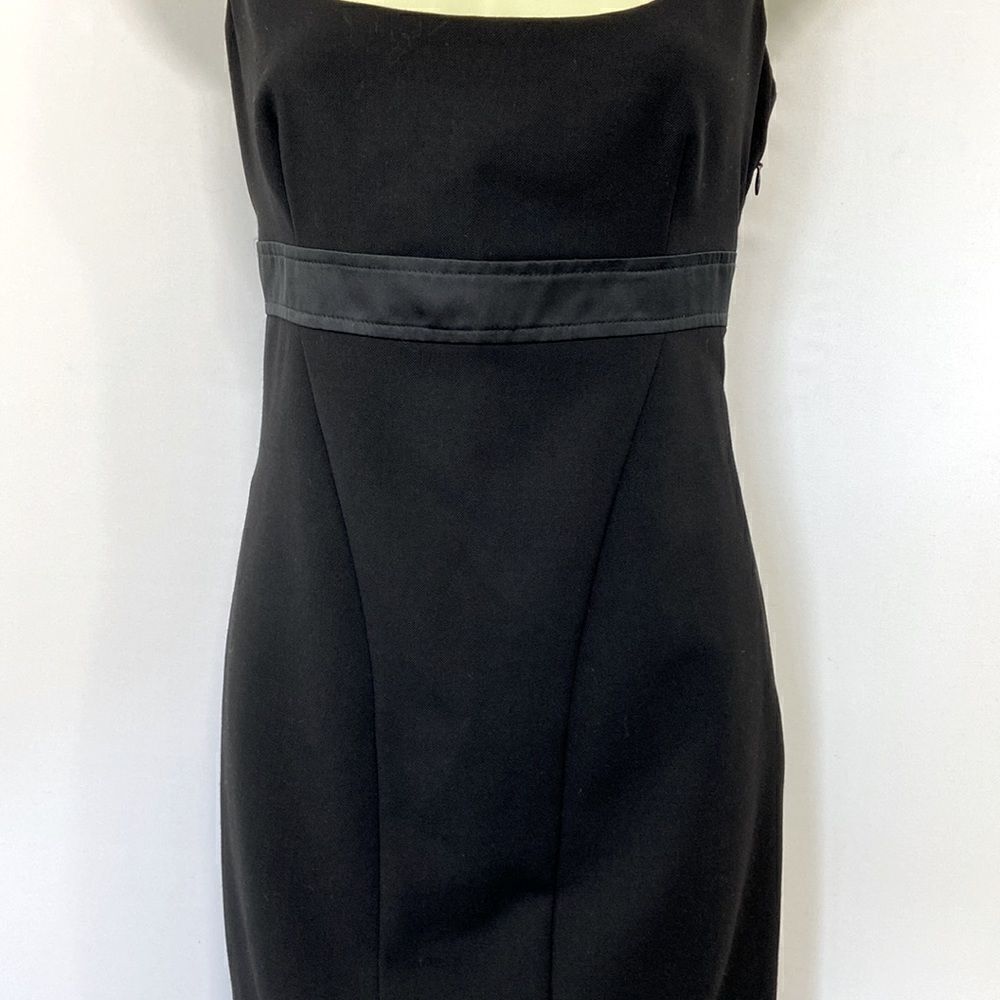 Love Moschino Dress Black Sheath Wool Blend Empire Line NWOT Sz 4 - Picture 3 of 10